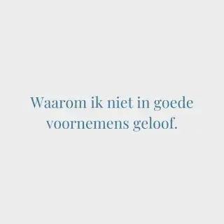 Waarom ik niet in goede voornemens geloof. 
Goede voornemens zijn net cheques zie mensen innen bij een bank waar ze geen rekening hebben lopen. π
Of wel ik kan mijn voornemens van 2023 dan beter weer hergebruiken. 
Zo heb ik ook ooit de goede voornemens gehad om meer te fietsen en minder te snoepen. Volle focus had ik in de eerst weken van januari. In februari was ik weer volop aan het snoepen en had ik nog 0 km gereden op mijn MTB. π
Niemand kan voornemens volhouden. 
Maak doelen.
Deel ze op, noteer ze en visualiseer ze. 
Alleen dan zal je zien dat jij je doelen gaat behalen. πͺ
'Sometimes the smallest step in the right direction ends up being de biggest step of your life!' - Naeem Callaway
Ben je fan van goede voornemens ?
#goedevoornemens #voornemens #doelenstellen #doelenbehalen #doelenbereiken #leefstijlverandering #leefstijlexperts #leefstijladvies #leefstijlcoach #verantwoordelevenstijl #verantwoordsnoepen #gezond #gezondelevensstijl #gezondeten #gezonderecepten #gezonderelatiemeteten #gezondekeuzes #afvallen #afvallenzonderdieet #afvallenzonderhonger #afvallenzonderlijnen #geendieet